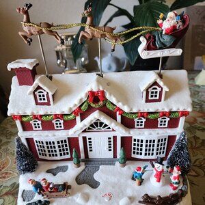 Studio Eluceo Christmas House Santa Reindeer Animated Lighted Musical Decor 2021